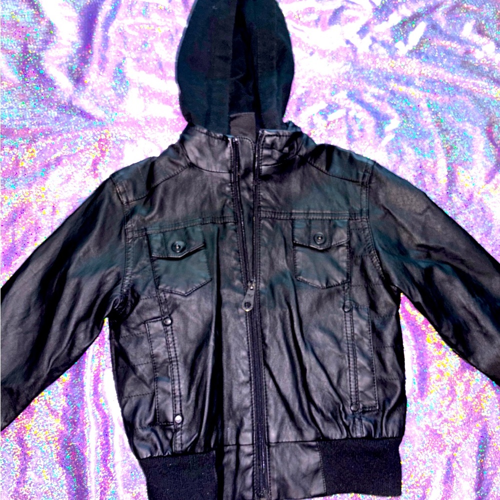 Boys Shaun White Hooded Black Jacket